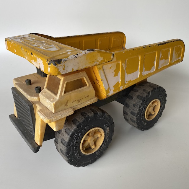 TOY TRUCK, Large Tonka Style - Yellow Metal